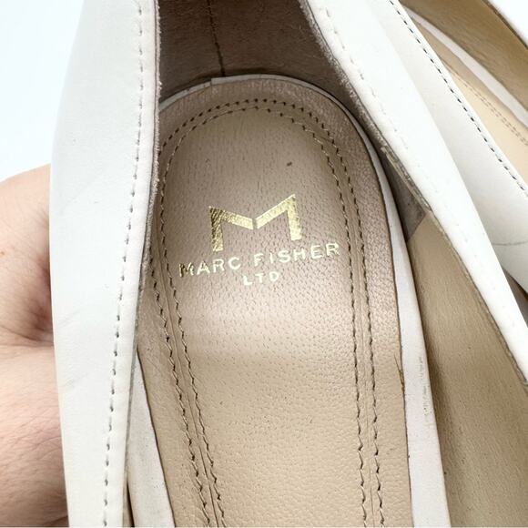 Marc Fisher Cream Block Heel Pumps - Picture 10 of 13